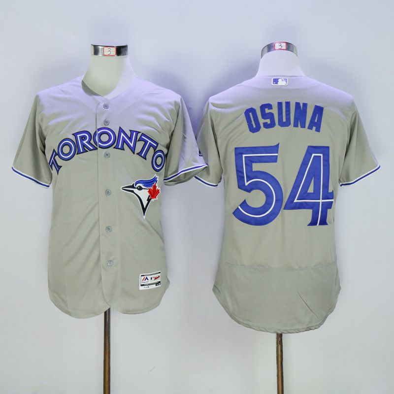 Men Toronto Blue Jays #54 Osuna Grey MLB Jerseys